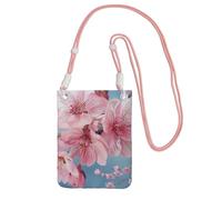 HUIopq Sac à bandoulière japonais imprimé fleurs de cerisier pour femme et homme - Pour voyage, course à pied, randonnée, shopping, usage quotidien, rose, Taille unique