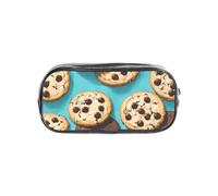 HUIopq Trousse de rangement transparente avec imprimé de biscuits et de pépites de chocolat pour voyage, bureau, papeterie