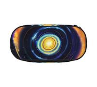 HUIopq Trousse polyvalente avec impression d'énergie cosmique - Grande capacité - Pour l'école, le bureau, le maquillage - Accessoire de voyage, Noir , Taille unique, Organiseur de sac