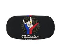HUIopq Trousse polyvalente avec impression geste des Philippines, grande capacité, accessoire de voyage pour l'école, le bureau, le maquillage, Noir , Taille unique, Organiseur de sac