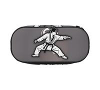 HUIopq Trousse polyvalente avec imprimé Karate-Highkick-Icon - Grande capacité - Pour l'école, le bureau, le maquillage - Accessoire de voyage, Noir , Taille unique, Organiseur de sac