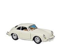 HUIPENPP Modèle De Voiture Classique en Alliage Moulé sous Pression 1:24 pour Porsche 356B Coupé Décorations de Collection(Beige)