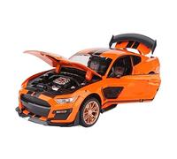 HUIPENPP Modèle De Voiture en Alliage Moulé sous Pression À L'échelle 1:32 pour Ford Mustang Shelby GT500 Décoration(Orange)