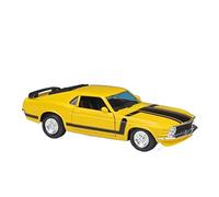 HUIPENPP Modèle De Voiture en Alliage Moulé sous Pression, pour Ford, pour Mustang Boss 302, Cadeaux d'anniversaire 1:24 Décorations de Collection(Orange)