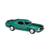 HUIPENPP Modèle de Voiture Statique en Alliage moulé sous Pression, échelle 1:24, pour Ford Mustang Boss 302 1970 Décorations de Collection(Green)