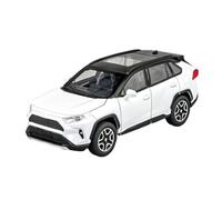 HUIPENPP Modèle Réduit De Voiture en Alliage Métallique Moulé sous Pression À L'échelle 1:32 pour Toyota RAV4 Décoration(White)