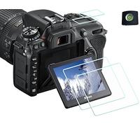 HUIPUXIANG Protecteurs d'écran pour appareil photo Nikon D7500,[Lot de 2+2] 0,3 mm Haute définition Dureté 9H