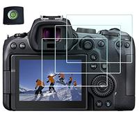 HUIPUXIANG Protection d'écran pour appareil photo Canon EOS R7 R6 (ne convient pas au r6 markII) avec cache griffe en verre trempé 0,3 mm haute définition dureté 9H [Lot de 3]