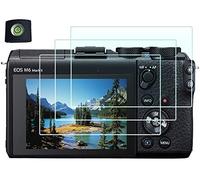 HUIPUXIANG Protection d'écran pour Canon EOS M6 Mark II avec couvercle à griffes - Haute définition - Dureté 9H - 0,3 mm - Verre de haute qualité [Lot de 3]