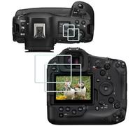 HUIPUXIANG Top+Film de protection d'écran pour appareil photo Canon EOS R1 (pour accessoires), 0,3 mm, haute définition, dureté 9H, verre optique LCD [2 + 2 pièces]