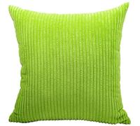 HUIPYOU FEILEAH Housse de Coussin Taies d'oreiller de Velours Côtelé Cushion Cover Douceur Housse d'oreiller Respirante Coussin Throw Pillow Case pour la Maison Chambre Canapé Lit,Vert,65X65