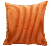HUIPYOU FEILEAH Housse de Coussin Taies d'oreiller de Velours Côtelé Cushion Cover Douceur Housse d'oreiller Respirante Coussin Throw Pillow Case pour la Maison Chambre Canapé Lit,Orange,65X65