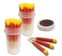 HUIRUMM Lot de 2 allumettes de survie étanches au vent et à l'eau, pour le camping, les allumettes étanches, résistantes au vent et à l'eau, allume-feu en bois