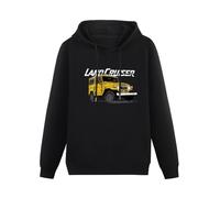 HUISHIJIA Casual Man Fj40 Land Cruiser Hoody Man Popular Streetwear Hoodie Shirt Leisure Camiseta Black L