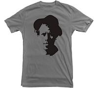 HUISHIJIA Men's Tom Waits T-Shirt Grey M