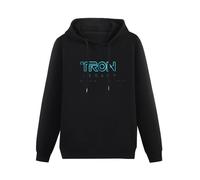 HUISHIJIA Tron Legacy Logo Movie Hoodies Long Sleeve Pullover Loose Hoody Sweatershirt Black XL