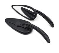 HUISI Ajustement universel for M10, adapté for Harley Street Glide Special Sportster 1200 883, modification de rétroviseur de moto moulé sous pression CNC(Black)