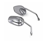 HUISI Ajustement universel for M10, compatible avec les rétroviseurs de moto Harley-Davidson Dyna Electra Glide Fatboy Road King Softail Sportster 883 1200(Electroplated B)