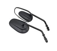 HUISI Ajustement universel for M10, compatible avec les rétroviseurs de moto Harley-Davidson Dyna Electra Glide Fatboy Road King Softail Sportster 883 1200(Black A)