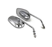 HUISI Ajustement universel for M10, compatible avec les rétroviseurs de moto Harley-Davidson Dyna Electra Glide Fatboy Road King Softail Sportster 883 1200(Electroplated A)