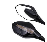 HUISI Ajustement Universel For M8 M10 Convient For Suzuki Convient For Kawasaki Convient For BMW Convient For Yamaha Clignotants De Moto Rétroviseur(Smoke)