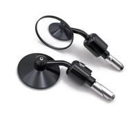 HUISI Ajustement universel for rétroviseur grand angle convexe de 22 mm, guidon de moto, rétroviseur de poignée de 7/8 pouces, accessoires ronds(Black B)