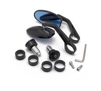 HUISI Ajustement Universel For Triumph, Compatible Avec Thruxton, Compatible Avec Daytona 955i, Coque De Moto, Rétroviseur En Verre Bleu Personnalisé, Vis Assorties, Pièces De Moto