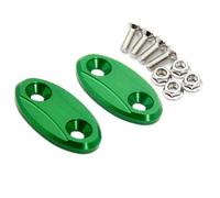 HUISI Base de rétroviseur de moto, couvercle de trou de miroir d'entraînement de pare-brise adapté for Yamaha YZF R1 2007 2008 2009 2010 2011 2012 2013 2014(Green No logo)