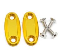 HUISI Base de rétroviseur de moto, couvercle de trou de miroir d'entraînement de pare-brise adapté for Kawasaki ZX-10R ZX10R ZX 10R 2004 2005 2006 2007(Gold)