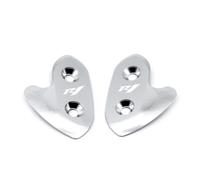 HUISI Base de rétroviseur de moto, éliminateur d'entraînement de pare-brise, couvercle de trou de miroir adapté for YAMAHA YZF R1 R1M 2015 2016 2017 2018 2019(Silver)