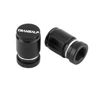 HUISI Bouchons de Valve de Pneu for Moto Transalp XL600V XL650V XL700V XL 600 650 700 V CNC, vis de Trou de rétroviseur, boulons de Couvercle de Bouchon(Valve Cap Black)