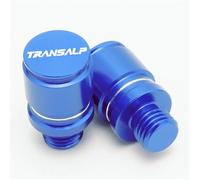 HUISI Bouchons de Valve de Pneu for Moto Transalp XL600V XL650V XL700V XL 600 650 700 V CNC, vis de Trou de rétroviseur, boulons de Couvercle de Bouchon(Screws Cap Blue)