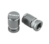 HUISI Bouchons de Valve de Pneu for Moto Transalp XL600V XL650V XL700V XL 600 650 700 V CNC, vis de Trou de rétroviseur, boulons de Couvercle de Bouchon(Valve Cap Grey)