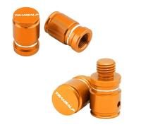 HUISI Bouchons de Valve de Pneu for Moto Transalp XL600V XL650V XL700V XL 600 650 700 V CNC, vis de Trou de rétroviseur, boulons de Couvercle de Bouchon(1 Set Orange)