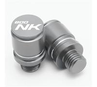HUISI Bouchons de vis et boulons de rétroviseur en Aluminium CNC for Moto, adaptés aux valves de Pneu CFMOTO 800NK NK800 CF 800 NK, Accessoires(Screws Cap Grey)