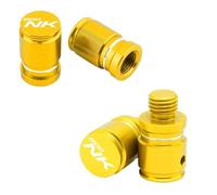 HUISI Bouchons de vis et boulons de rétroviseur en Aluminium CNC for Moto, adaptés aux valves de Pneu CFMOTO 800NK NK800 CF 800 NK, Accessoires(1 Set Gold)