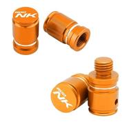 HUISI Bouchons de vis et boulons de rétroviseur en Aluminium CNC for Moto, adaptés aux valves de Pneu CFMOTO 800NK NK800 CF 800 NK, Accessoires(1 Set Orange)