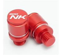 HUISI Bouchons de vis et boulons de rétroviseur en Aluminium CNC for Moto, adaptés aux valves de Pneu CFMOTO 800NK NK800 CF 800 NK, Accessoires(Screws Cap Red)