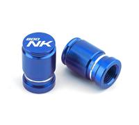 HUISI Bouchons de vis et boulons de rétroviseur en Aluminium CNC for Moto, adaptés aux valves de Pneu CFMOTO 800NK NK800 CF 800 NK, Accessoires(Valve Cap Blue)