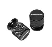HUISI Capuchons de Valve de Pneu for Moto CB500F CB 500F CB500 F, couvercles de Tige de Roue, décoration, Capuchon de Tige de Pneu, Couvercle hermétique(Black)