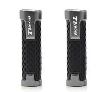 HUISI CNC Motorcycle Handlebar Grip Handle Bar Motorbike Handlebar Grips Fit for Suzuki TL1000S TL 1000 S 1997 1998 1999 2000 2001(Gray)