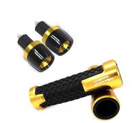 HUISI Convient for CBR400RR Nc29 Nc23 CBR 400 RR CBR400 Moto 7/8 ''22mm poignées de Guidon de Moto Embout de Barre de poignée(Gold)