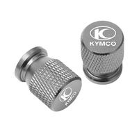 HUISI Convient for KYMCO AK550 XCITING 250 300 350 400 400S 500 Downtown 125 300i Accessoires de Moto Bouchons de Valve de Pneu de Roue couvercles hermétiques(Silver)
