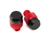 HUISI Convient for MSX125 GROM MSX125 2013-2025 Accessoires de moto Bouchons de trou de rétroviseur en aluminium CNC Vis Boulons Capuchons de protection(Red No logo)