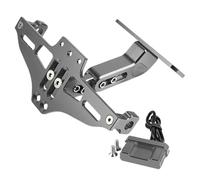 HUISI Convient for NC 700 750 NC700 NC750 X/S NC700X NC700S NC750X NC750S Support de Plaque d'immatriculation arrière Support d'éclairage de Cadre de Plaque d'immatriculation(Gray)