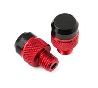 HUISI Convient for Suzuki GSF 250 600 600S 650 650S 650N 1200 1250 Bandit 650S Moto M10 * 1.25 Vis en aluminium Boulons Trou de rétroviseur Bouchons Cap(Red No logo)