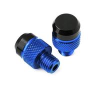 HUISI Convient for Suzuki GSR750 GSR600 GSR400 GSR 750 600 400 toutes saisons, bouchon de trou de rétroviseur universel en aluminium M10 for moto(B Blue)