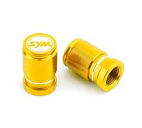 HUISI Convient for SYM Jet-X 125 150 X125 X150 Jet 14 50 JET14 125 200 Accessoires de Moto CNC Capuchon de Tige de Valve de Pneu de Roue Bouchon de Couvercle hermétique(Gold)