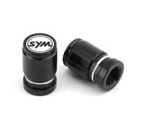 HUISI Convient for SYM Jet-X 125 150 X125 X150 Jet 14 50 JET14 125 200 Accessoires de Moto CNC Capuchon de Tige de Valve de Pneu de Roue Bouchon de Couvercle hermétique(Black)