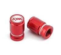 HUISI Convient for SYM Jet-X 125 150 X125 X150 Jet 14 50 JET14 125 200 Accessoires de Moto CNC Capuchon de Tige de Valve de Pneu de Roue Bouchon de Couvercle hermétique(Red)